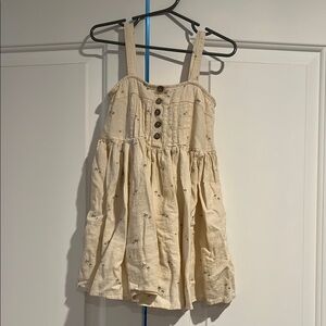 Cream Button-Front Sundress
